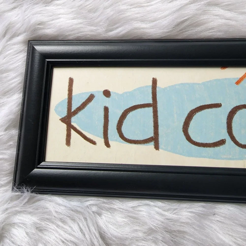 Lauren Rader Kid Cave black framed art‎ print with sun & cloud
